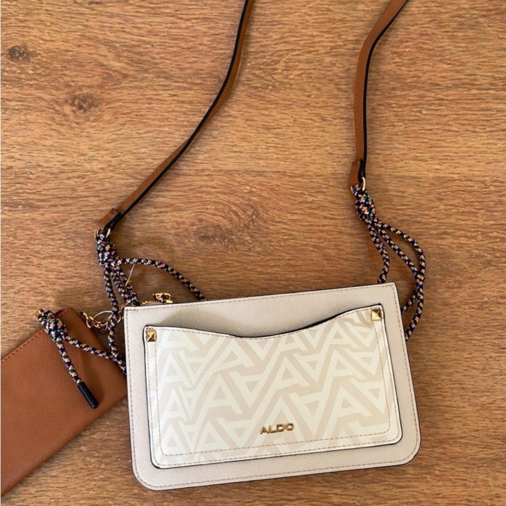 ALDO BRAND NEW Cream Logo Crossbody Bag